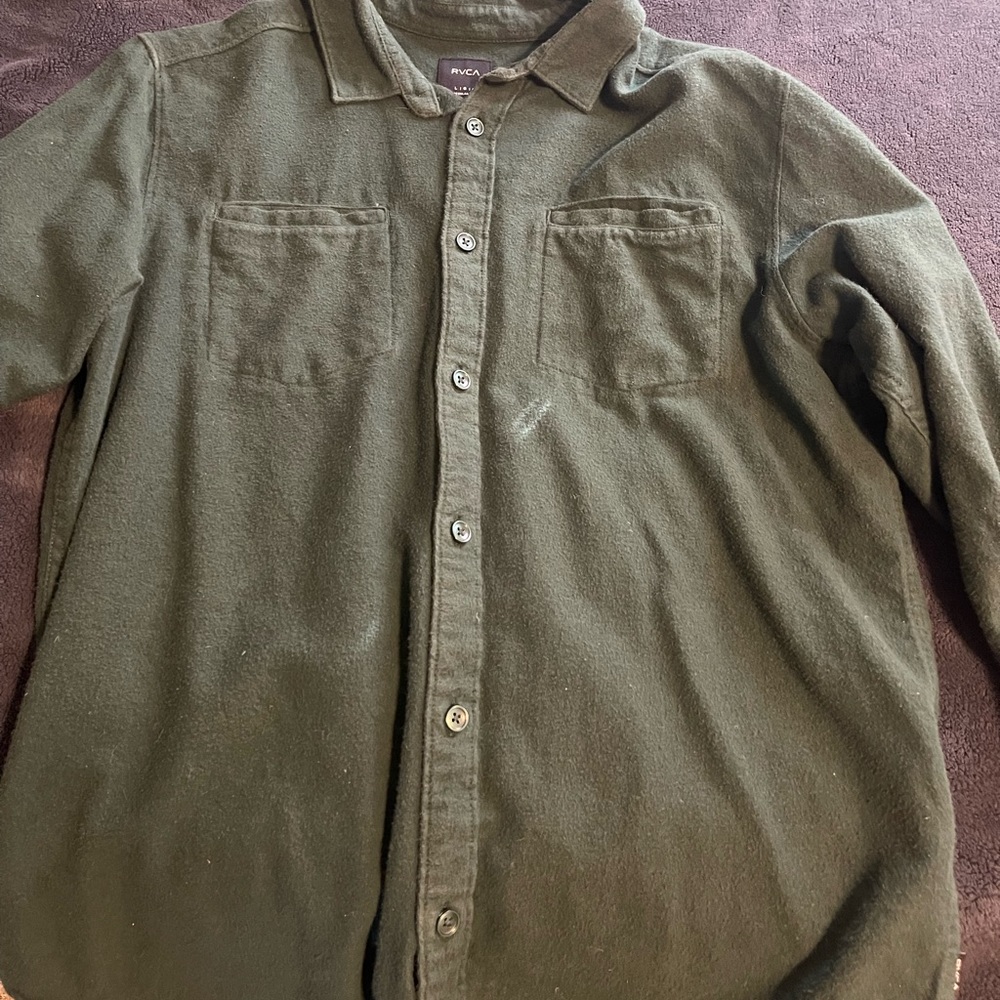 RVCA flannel. Pine green